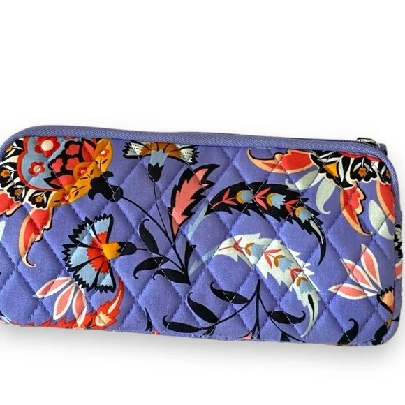 Title: Vera Bradley RFID Mural Garden Wristlet Wallet Coastal Boho Print Clutch - Picture 10 of 12